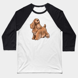 Dog - Cocker Spaniel - Red Golden Baseball T-Shirt